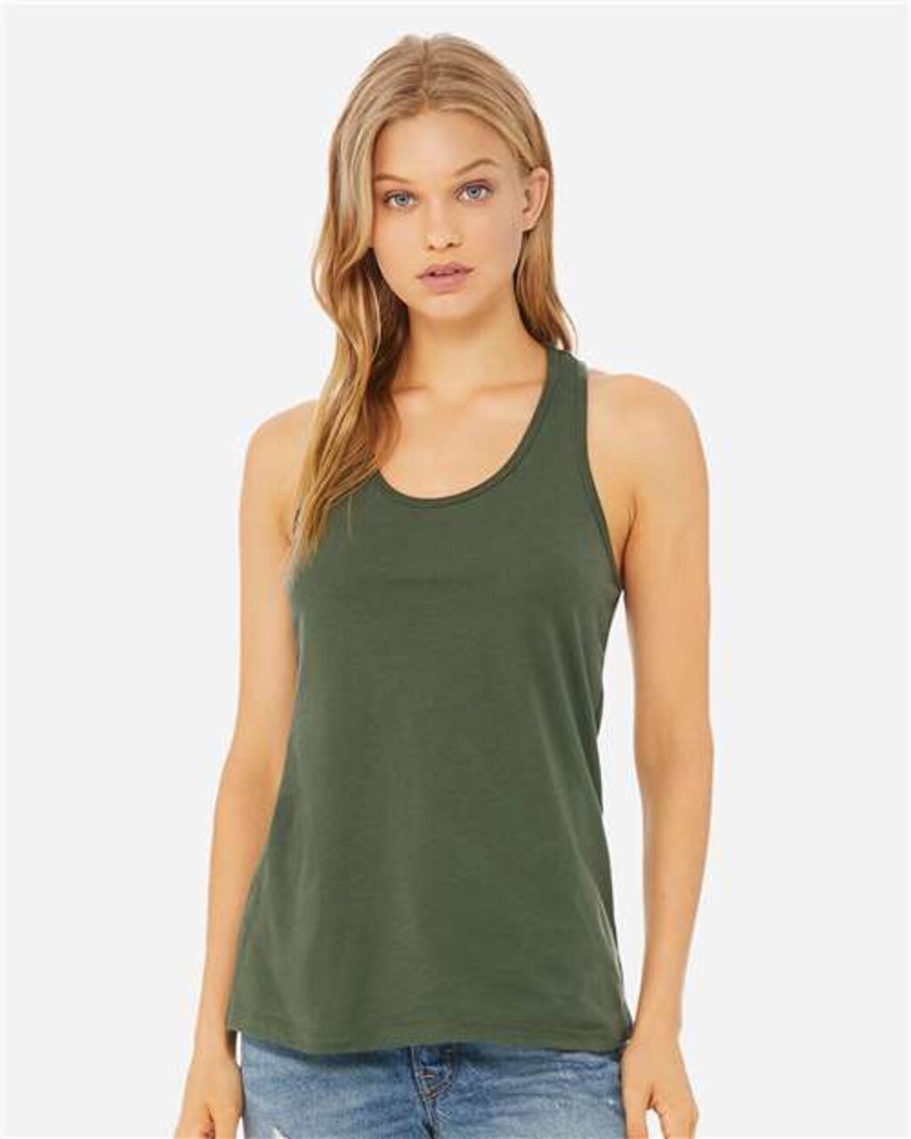 BELLA + CANVAS Women’s Jersey Racerback Crewneck Tank Top 6008 – Lightweight Sleeveless Tee for Casual Wear